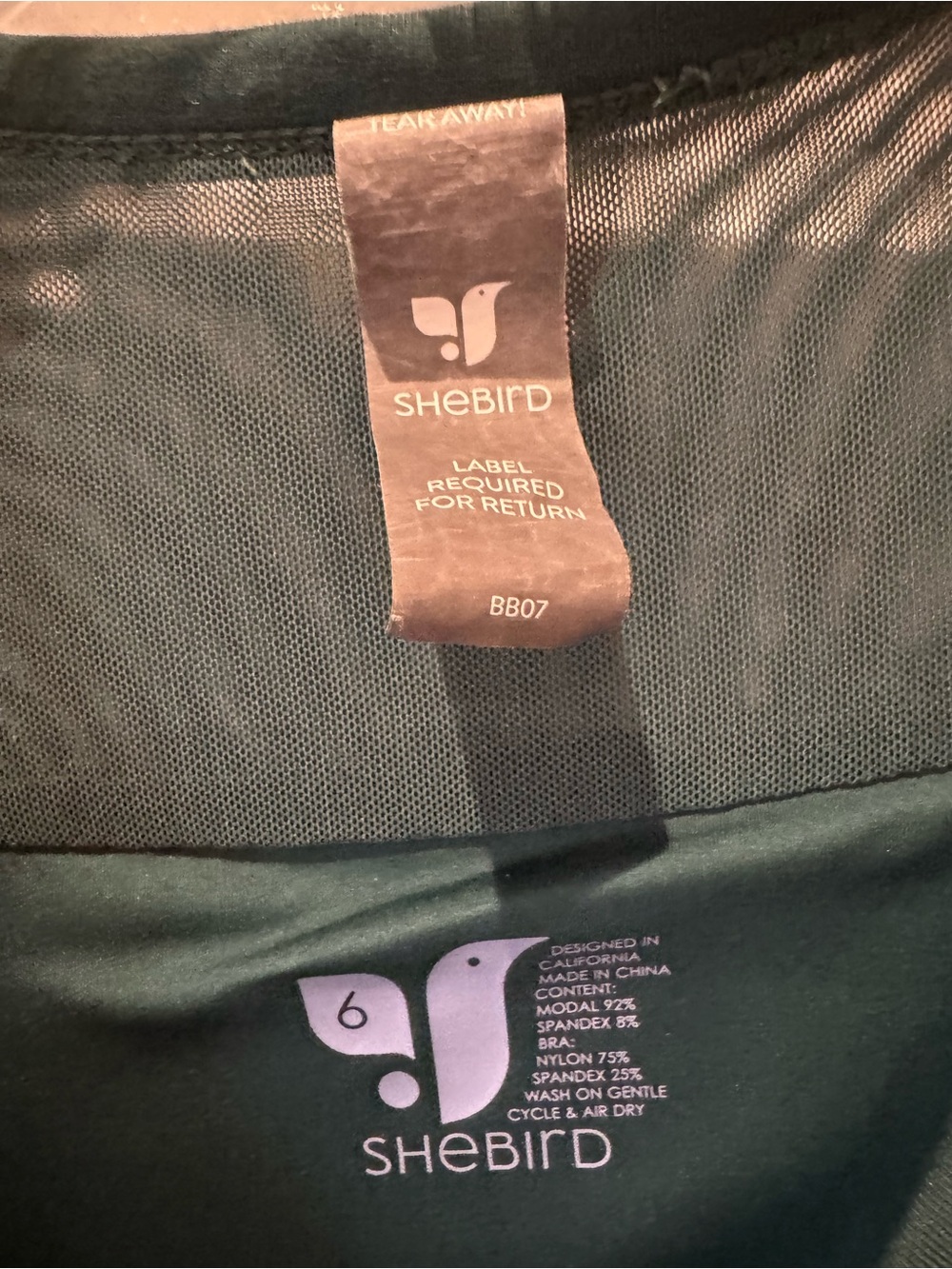 Shebird Built in Bra Dress in Green 6
